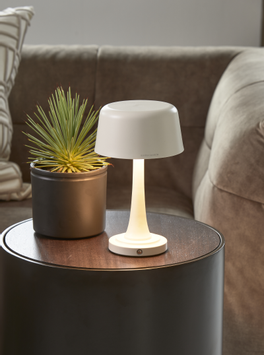 Riviera Maison Bordlampe Bellagio Oppladbar Hvit