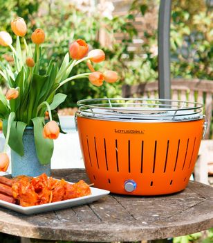 LotusGrill Classic Røykfri kullgrill Orange Ø32cm G340