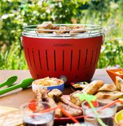 LotusGrill Mini Røykfri kullgrill Rød Ø26cm G280