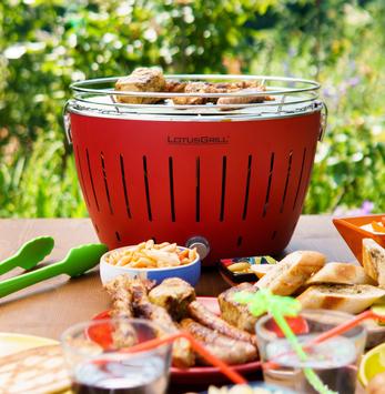 LotusGrill Mini Røykfri kullgrill Rød Ø26cm G280