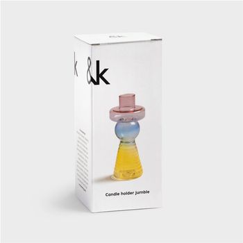 &Klevering Jumble Lysestake Multi-Rosa H13,5 (712-2177-01)