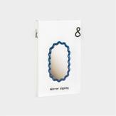 Klevering Bølget Speil Blå 40x24 (712-1653-04)