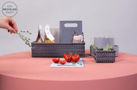 Handed By Kurv Dark-Grey Fit-Big 36x24xH10cm