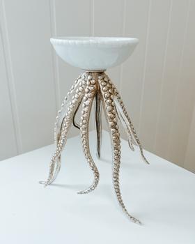 Octopus Bowl Bronze-Silver White