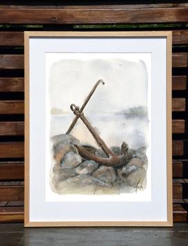 Nordic Wild Kunsttrykk Anker 30x40cm Akvarellpapir