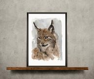 Nordic Wild Kunsttrykk Gaupe 30x40cm Akvarellpapir (672-272002)