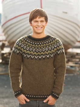 Istex Strikkeoppskrift Lettlopi Genser Riddari (634-590005)