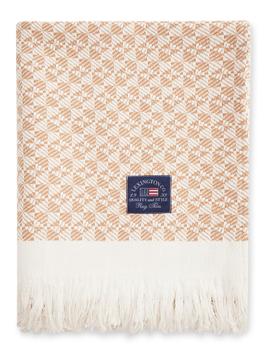 Lexington Bomullspledd Striped Beige 130x170