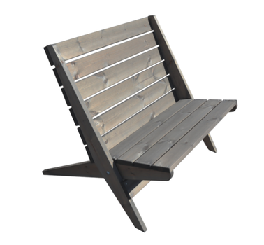 EcoFurn Granny Benk Furu Grå