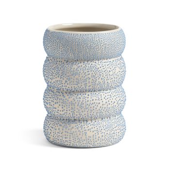 &Klevering Flab Vase Blå Ø10xH14