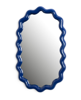 &Klevering Bølget Speil Blå 40x24