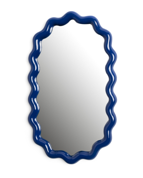 &Klevering Bølget Speil Blå 40x24