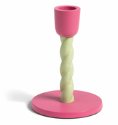 &Klevering Helix Lysestake Rosa-Grønn H9