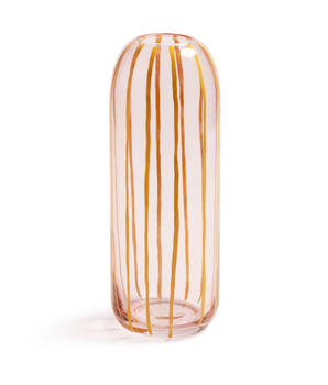 &Klevering Sweep Vase Rosa med striper H27cm