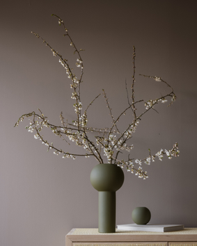 COOEE Pillar Vase Olive Ø17xH32