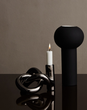 COOEE Lykke One Lysestake_Mørk Sølv