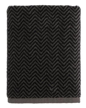 Halvor Bakke Verbier Håndkle fiskebensmønster svart-beige (479-117648, 117650)