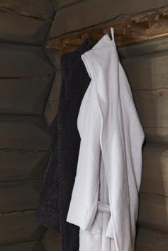 Halvor Bakke Verbier Badekåpe beige-hvit fiskebensmønster (479-117644)