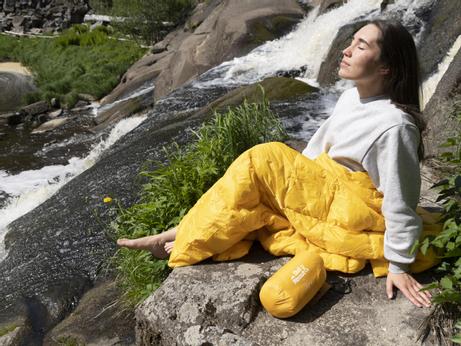 Norsk Dun Out&About Dunpledd Gul 130x170cm (479-117451)