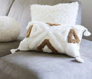 Svanefors  Putetrekk Bente Brun-Hvit 30x50cm (718-1304-47-066)