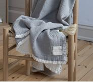 Elvang  Thyme Bomullspledd Grey 130x180cm (666-50002-grey)