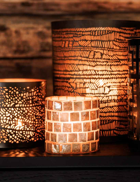 Halvor Bakke Lyslykt Capiz Brick Nougat H10 (415-H70604)