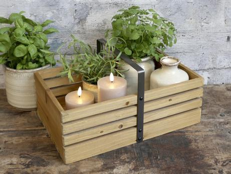 Chic Antique Trekasse med håndtak 40x25