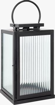 Halvor Bakke Lanterne Riller Rustfri Svart H36cm (415-H57530)