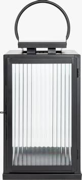 Halvor Bakke Lanterne Riller Rustfri Svart H36cm (415-H57530)