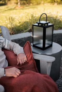 Halvor Bakke Lanterne Riller Rustfri Svart H36cm (415-H57530)