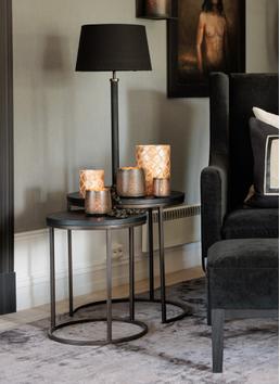 Halvor Bakke Bord Skinn 2stk Sort (415-H32550)