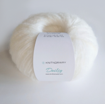 Knit Norway Garn Deilig Really-really-white 1937, 50gr