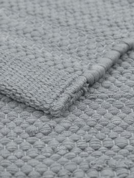 Rug Solid Teppe Bomull Lys Grå 75x200cm (628-20305)