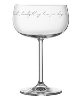 Lykketegning Champagneglass Elsk 35cl (655-46203397)