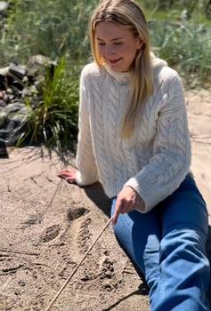 Knit Norway Flette Hoodie Genser Oppskrift (642-10757)