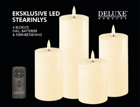 Deluxe Homeart LED Kubbelys Krem 4stk