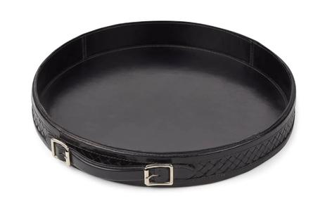 Natures Collection Brett Kalveskinn Sort Ø42