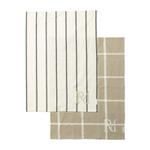 Riviera Maison Stripes-&-Check Kopphåndklær 2pk 50x70 (443-546940)