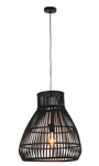 Light & Living Hengelampe Timaka Rattan Black Ø46 (745-2912978)