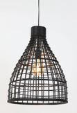 Light & Living Hengelampe Puerto Rattan Black Ø40 (745-2944112)