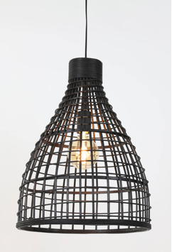 Light & Living Hengelampe Puerto Rattan Black Ø40 (745-2944112)