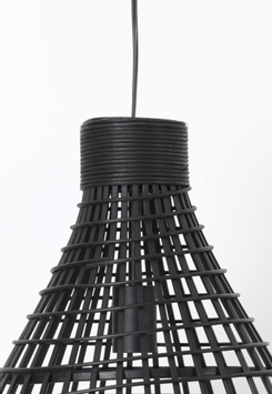 Light & Living Hengelampe Puerto Rattan Black Ø40 (745-2944112)