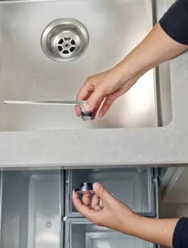 HAPPY SINKS Magnetisk Klutholder Stål Kurvet (573-30102000)