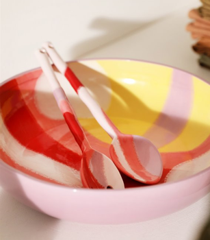 &Klevering Salatbestikk Wasco Pink 26,5