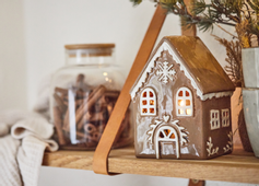 Ib Laursen XMAS Lyshus Stillenatt Pepperkakehus H15,5