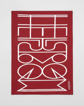 Eyvind Hellstrøm Kjøkkenhåndkle Rød Logo+Stripe 2pk (758-40295534887001)