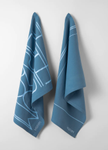 Eyvind Hellstrøm Kjøkkenhåndkle Blå Logo+Stripe 2pk (758-40599975952473)