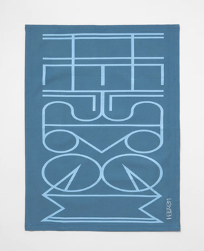 Eyvind Hellstrøm Kjøkkenhåndkle Blå Logo+Stripe 2pk (758-40599975952473)