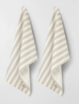 Eyvind Hellstrøm Kjøkkenhåndkle Kremhvit-Beige Striper 2pk (758-40599899701337)