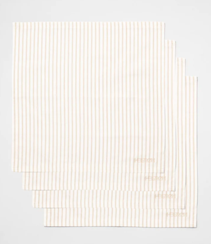 Eyvind Hellstrøm Serviett Kremhvit-Beige Striper 4pk (758-40295532232793)